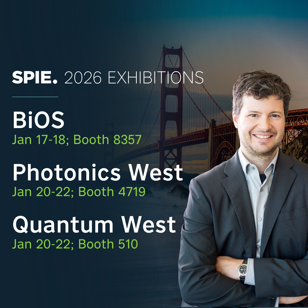 Hear from our Technical Experts at Photonics West 2026 in San Francisco!